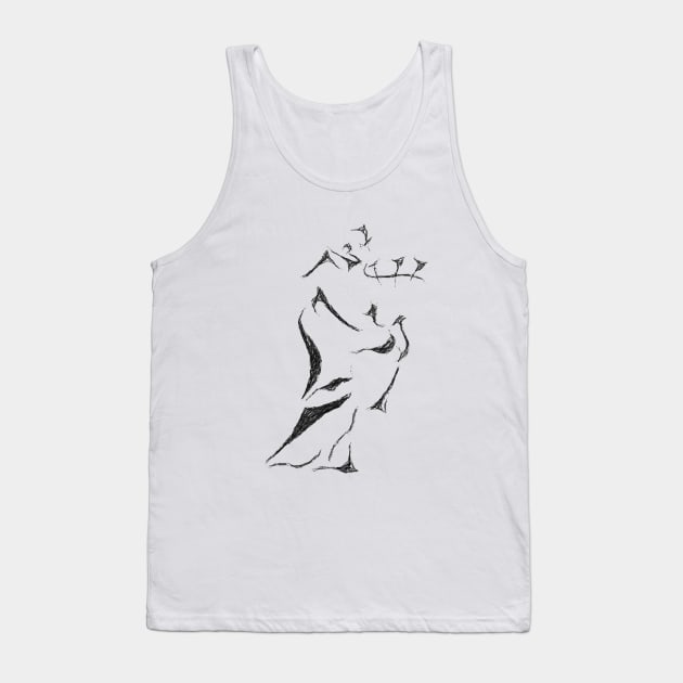 Bagpiper Sketch Tank Top by Lonely_Busker89